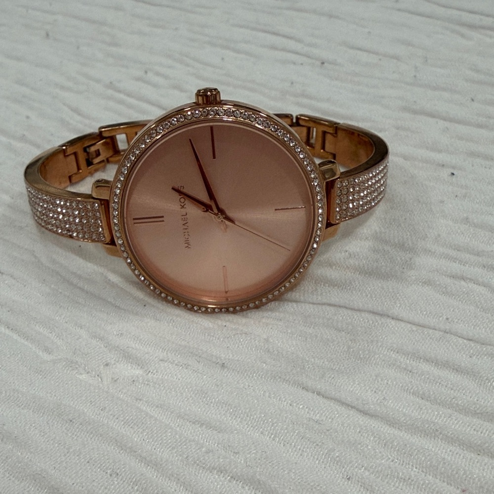 Michael Kors Women's Watch in Rose Gold with Crystal Accents
